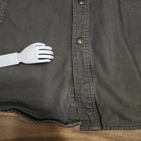 Carhartt Canvas Fleece Lined Overshirt/Jacket Size 2XL Grey - Picture 5 of 12